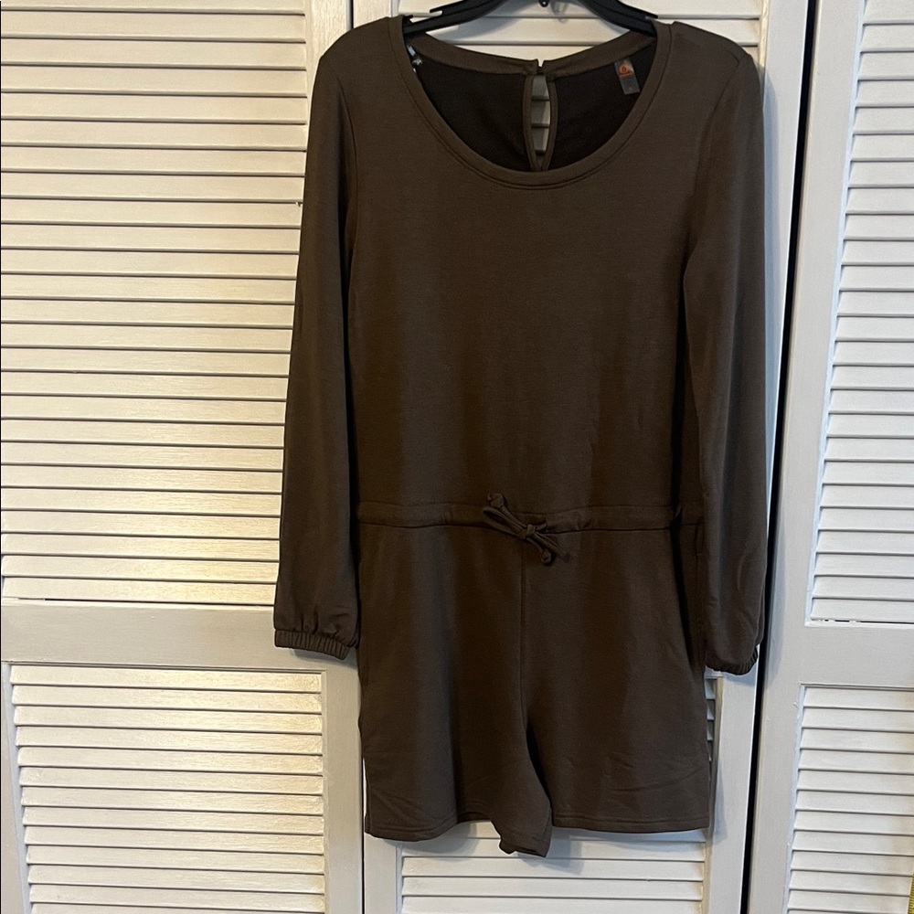 Mono B Brown Long Sleeve Romper